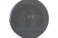 Spare Tire Cover-Black Jeep Logo on Black Denim (Fits 32-33'' Tires)